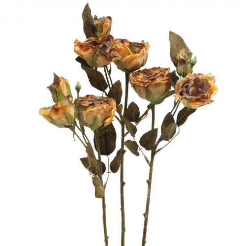 Itens Deco buquê de rosas flores artificiais buquê de rosas amarelo 45cm 3pcs