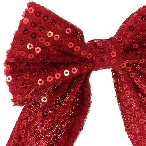 Itens Laços de veludo vermelho, laços de presente com lantejoulas, 12 cm, 4 peças