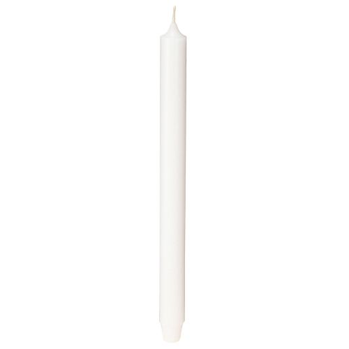 Itens Velas rústicas brancas com base cone 350/28mm 4 pcs