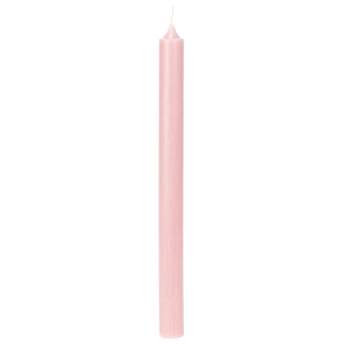 Velas rústicas cônicas, cor sólida rosa, 350/28 mm, pacote com 4 unidades. comprar | Floristik24.pt