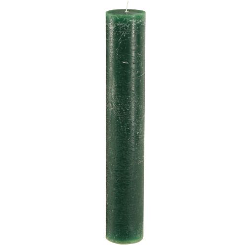 Itens Vela rústica verde para iluminação atmosférica e decoração festiva, comprimento 300 mm, largura 50 mm, 4 peças