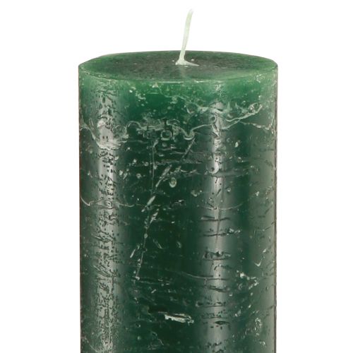 Itens Vela rústica verde para iluminação atmosférica e decoração festiva, comprimento 300 mm, largura 50 mm, 4 peças