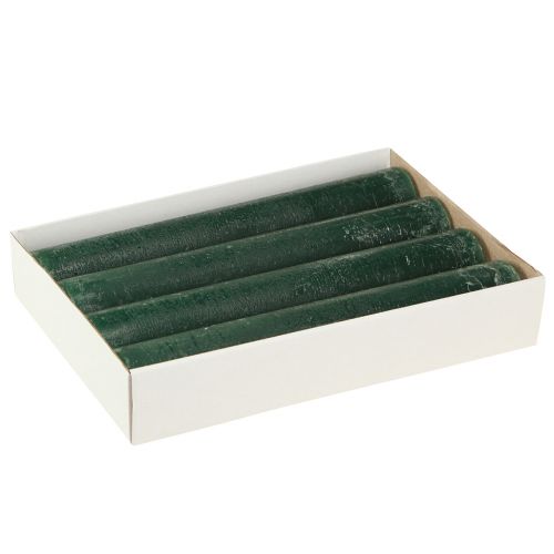 Itens Vela rústica verde para iluminação atmosférica e decoração festiva, comprimento 300 mm, largura 50 mm, 4 peças