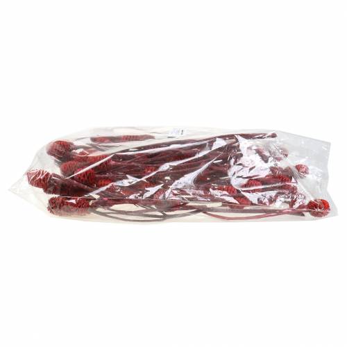 Itens Ramos decorativos Sabulosum vermelho fosco 4-6 25 un