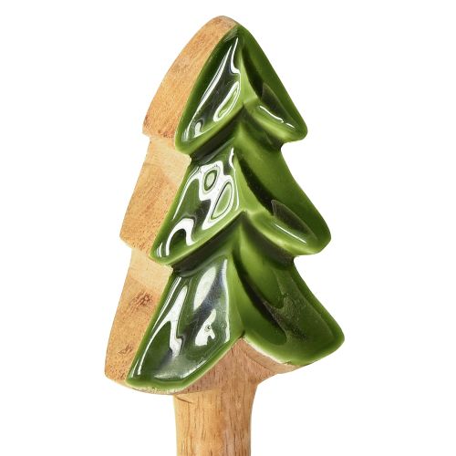 Itens Talheres de madeira para salada de Natal, conjunto de 2 peças de 28 cm