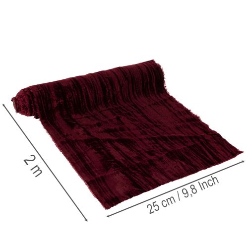 Caminho de mesa decorativo com fita de veludo para artesanato, 25 cm x 2 m | Floristik24.pt
