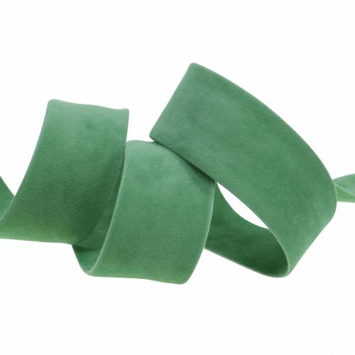 Fita de veludo verde 25mm 7m