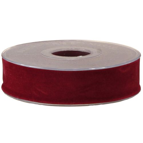 Itens Fita de veludo vermelha bordô fita decorativa fita vermelha 25mm 7m