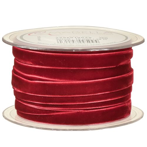Itens Fitas decorativas de fita de veludo Fita de veludo Bordeaux 10mm 20m