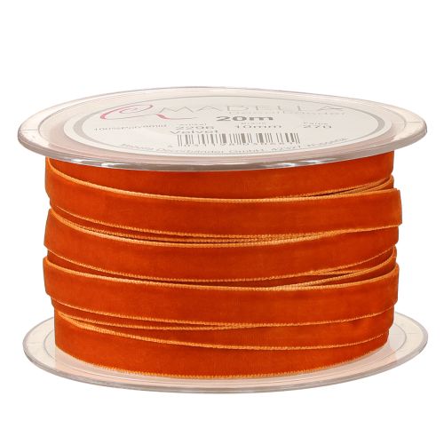 Itens Fita de veludo fita decorativa veludo laranja escuro 10mm 20m