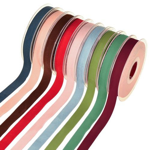 Fita de veludo fita decorativa veludo 15mm 7m várias cores