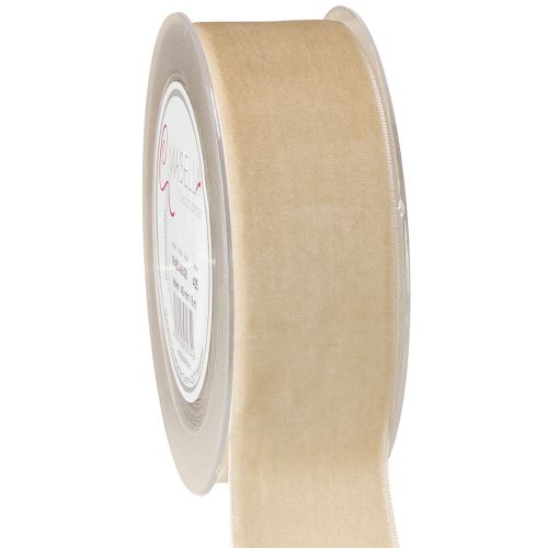 Fita de veludo fita decorativa fita de veludo fita de presente bege 40mm 8m