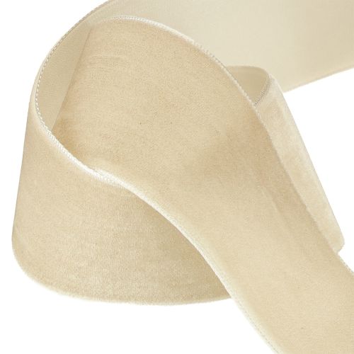 Itens Fita de veludo fita decorativa fita de veludo fita de presente bege 40mm 8m