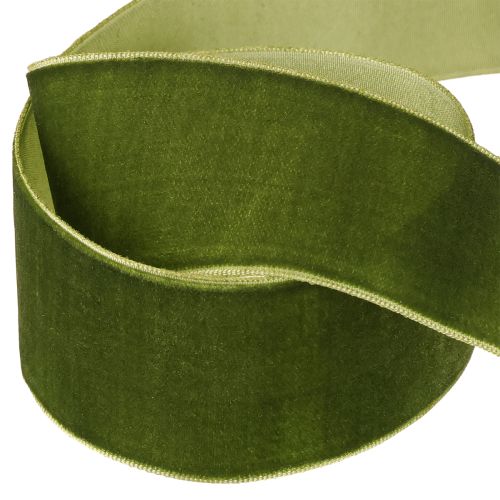 Itens Fita de veludo fita decorativa fita de tecido veludo verde escuro 40mm 8m