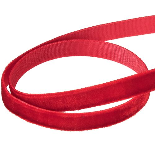 Itens Fita de veludo fita decorativa Fita de veludo vermelha 10mm 20m