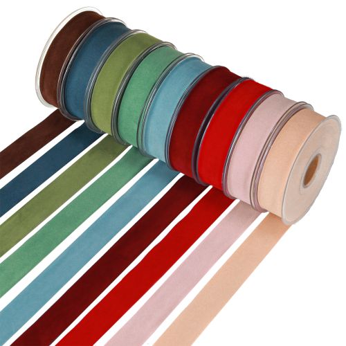 Fita de veludo para presente 25mm 7m Várias cores