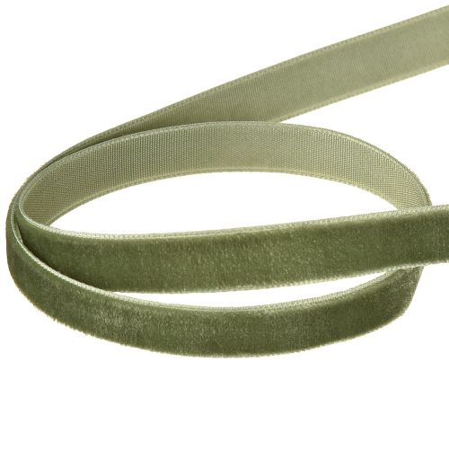 Itens Fita de veludo para presente, fita decorativa verde L10mm 20m