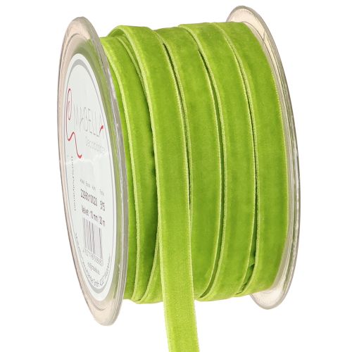 Fita de veludo verde claro fita decorativa veludo verde 10mm 20m