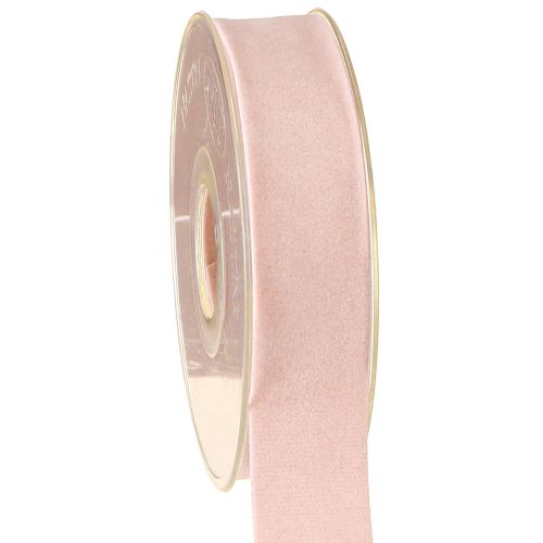 Fita de veludo rosa 25mm 7m