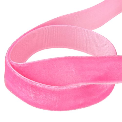 Itens Fita de Veludo Rosa Fita Decorativa Fita de Veludo Rosa 20mm 10m