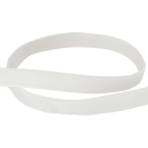Itens Fita de veludo branca fita decorativa fita de presente branca 10mm 20m