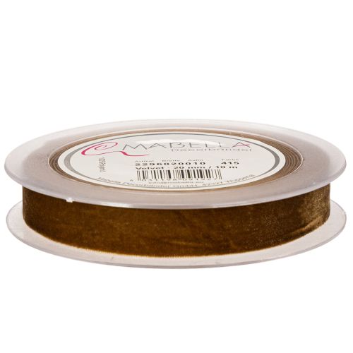 Fita de veludo decorativa em rolo, ideal para embrulho de presentes, 20 mm x 10 m | Floristik24.pt
