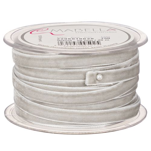 Fita de veludo, fita decorativa em rolo para decorações criativas, 10 mm de largura, 20 m de comprimento. | Floristik24.pt
