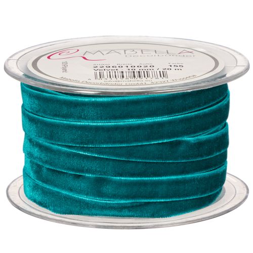 Fita de veludo em rolo, fita decorativa para embrulho de presentes, 10 mm, 20 m | Floristik24.pt