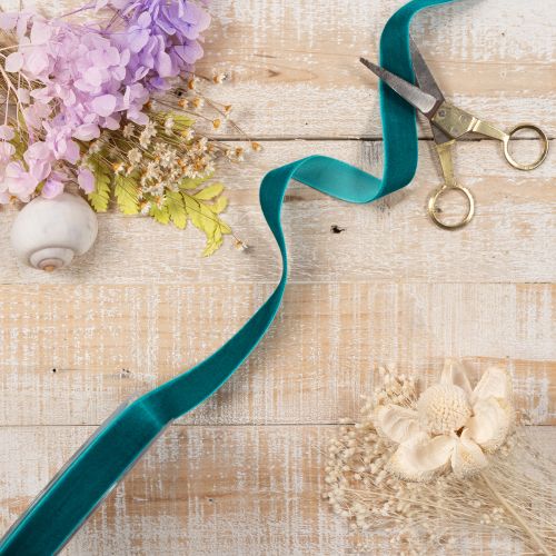 Fita de veludo decorativa para decoração, 20 mm de largura, 10 m de comprimento. | Floristik24.pt