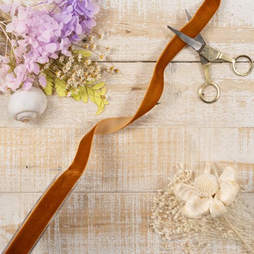 Fita de veludo, fita decorativa para artesanato e embalagens, 20 mm, 10 m | Floristik24.pt