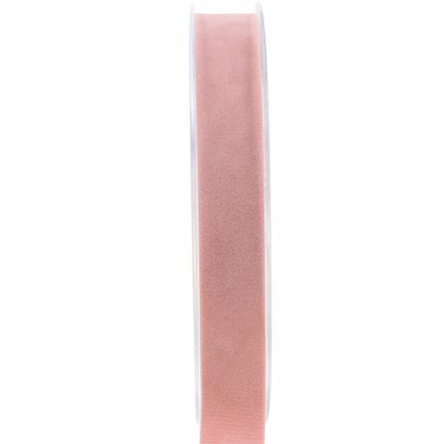 Itens Fita de veludo rosa 15mm 7m