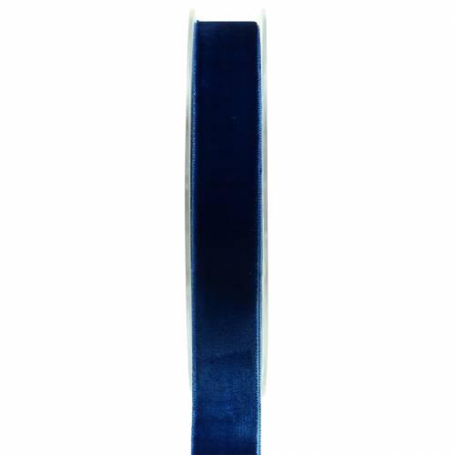 Floristik24 Fita de veludo azul 20mm 10m