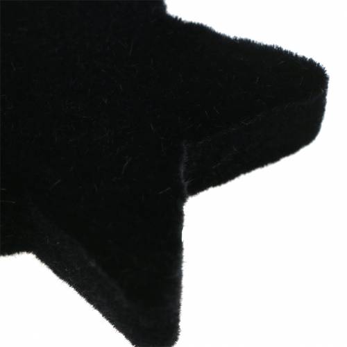Itens Decoração dispersa estrelas veludo preto 4/5cm 40 un