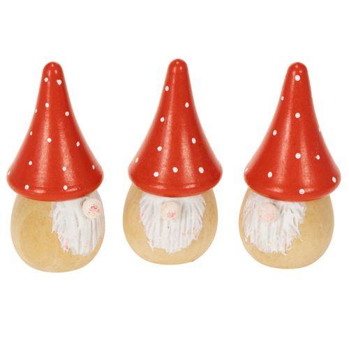 Miniaturas de Gnomo Decorativas com Amanita Muscaria para Mesa, 10cm, 6 peças