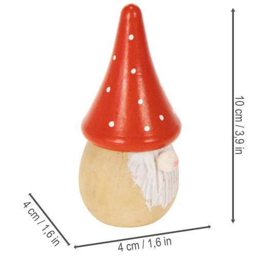 Miniaturas de Gnomo Decorativas com Amanita Muscaria para Mesa, 10cm, 6 peças | Floristik24.pt