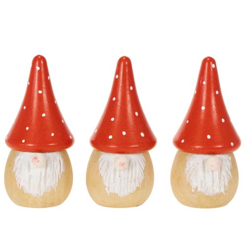 Miniaturas de Gnomo Decorativas com Amanita Muscaria para Mesa, 10cm, 6 peças | Floristik24.pt