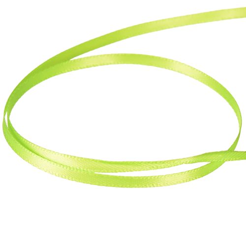 Itens Fita de presente de fita de cetim verde claro cetim duplo 3mm 50m