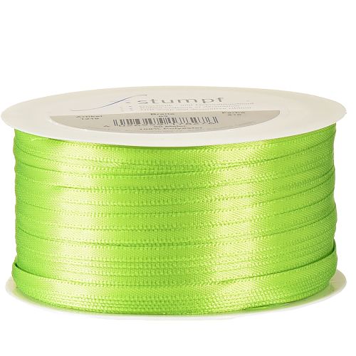 Itens Fita de presente de fita de cetim verde claro cetim duplo 3mm 50m