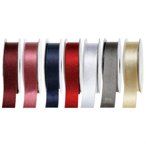 Fita de cetim com mica 25mm 20m