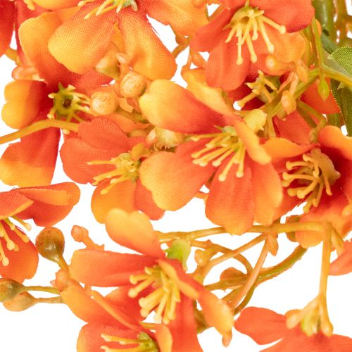 Conjunto de 3 peças com galhos de orquídeas artificiais laranja em filigrana, 110 cm de diâmetro. | Floristik24.pt