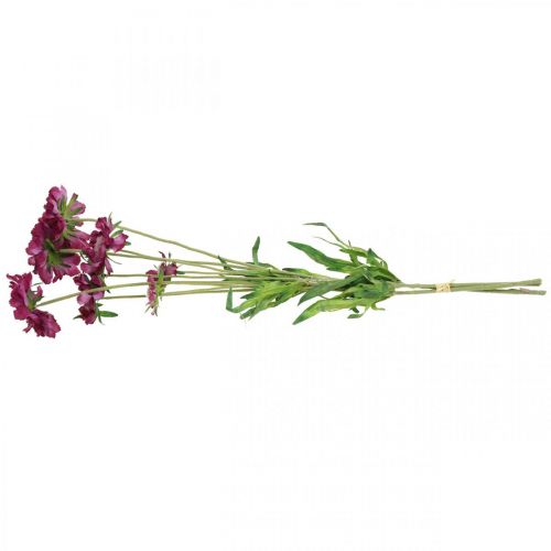 Floristik24 Escabiose flor artificial rosa flor de verão H64cm monte de 3 peças