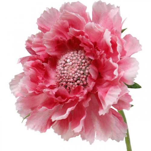 Itens Decoração de flores artificiais, flor artificial escabiosa rosa 64 cm pacote de 3 peças