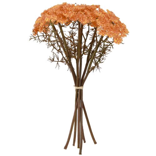 Itens Flores artificiais de mil-folhas Achillea laranja artificial 30cm 6 peças