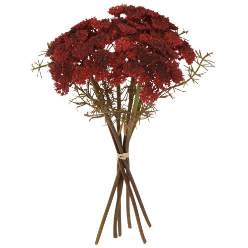 Flores artificiais de mil-folhas vermelhas Achillea artificial H30cm 6 peças