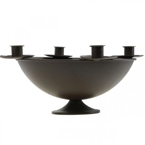 Itens Tigela decorativa castiçal haste castiçal metal marrom Ø31cm