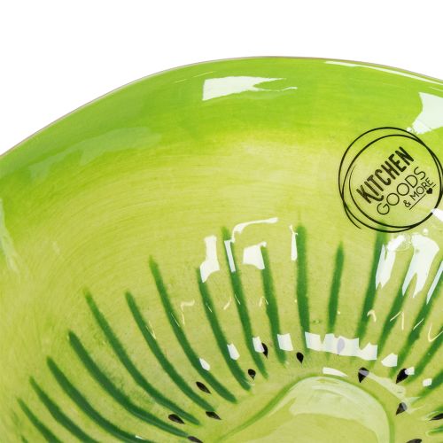 Itens Tigela de servir em cerâmica, com estampa de kiwi. Ideal para mesas de jantar e buffets elegantes. 15 cm