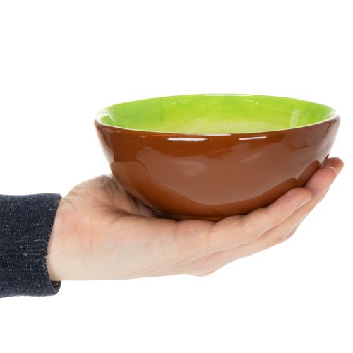 Itens Tigela de servir em cerâmica, com estampa de kiwi. Ideal para mesas de jantar e buffets elegantes. 15 cm