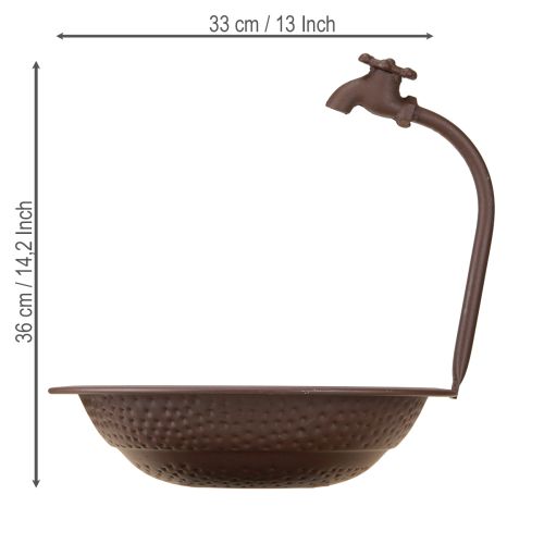 Floristik24 Vaso para plantas, peça central ideal para áreas externas, com design inspirado em torneira, 36 cm