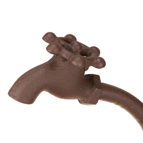 Floristik24 Vaso para plantas, peça central ideal para áreas externas, com design inspirado em torneira, 36 cm