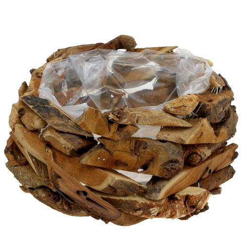 Floristik24 Pedaços de tigela de madeira natural Ø32cm Alt.16cm